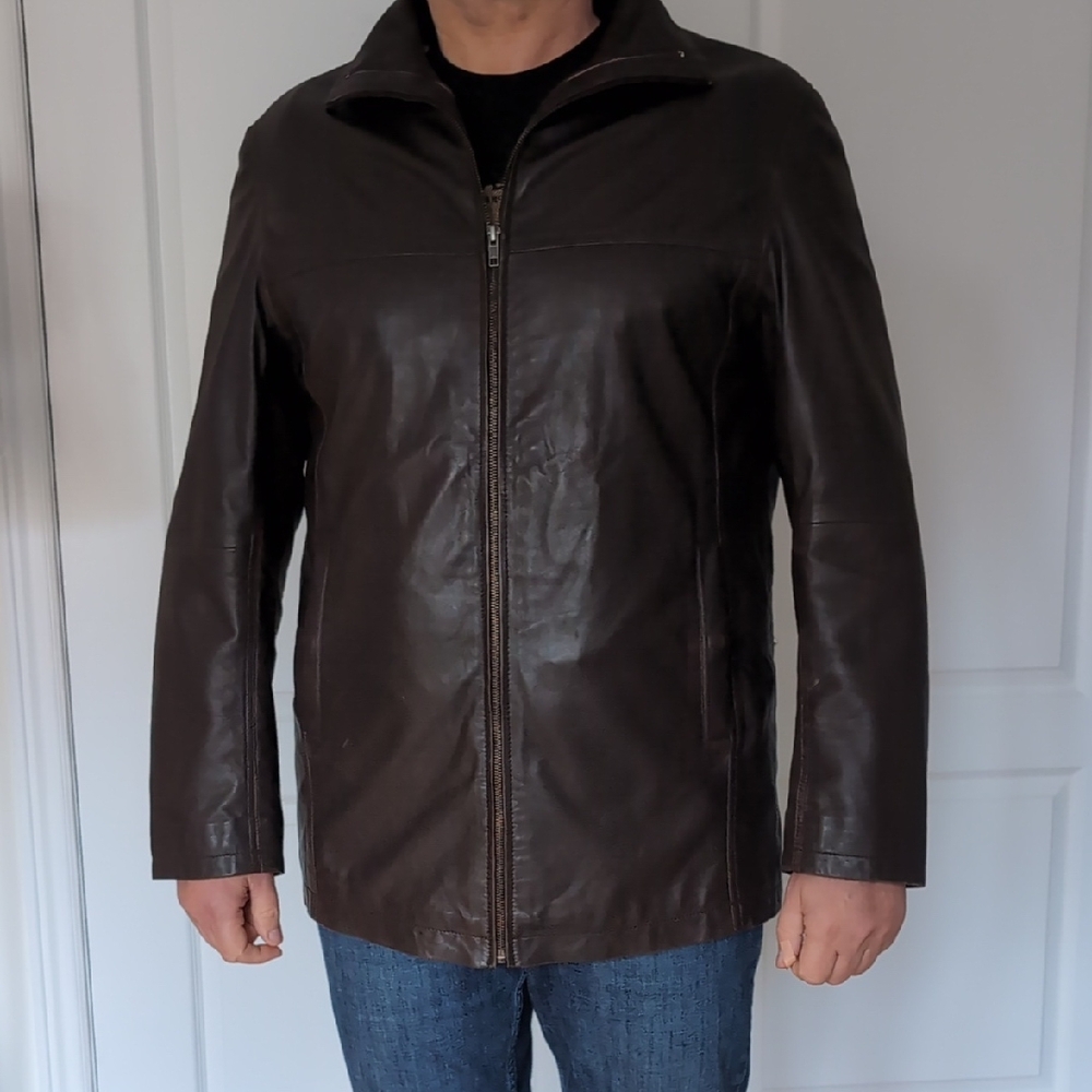 Danier Chocolate Leather Jacket